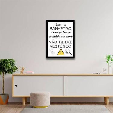 Imagem de Quadro Decorativo Não Deixe Vestígio Moldura Preta