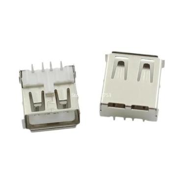 Imagem de Conector USB Tipo a Fêmea Para Solda, 5 Peças, Soquete PCB Tipo B 90 G