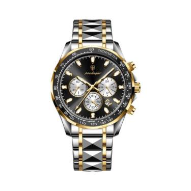 Imagem de Relógio Esportivo Masculino À Prova d'Água Em Aço Inoxidável Com Cronó