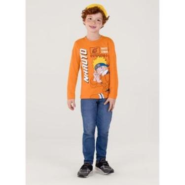 Imagem de Camiseta Naruto Em Malha Infantil Unissex Brandili-Masculino