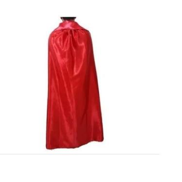 Imagem de Kit 2 Capas Metaliza Vermelha Cetim Fantasia Cosplay Adulto - Lynx Pro