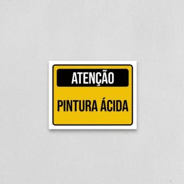Imagem de Placa Acm Atenção Pintura Ácida 18X23 - Sinalizo