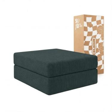 Imagem de Futón Dobrável em Tecido Cotele - Converte em Colchão de Solteiro  Sof