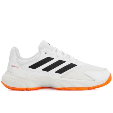 Imagem de Tênis Adidas Courtjam Control 3 - All Court - Branco Preto e Laranja-Masculino