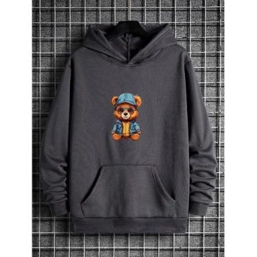 Imagem de Moletom Canguru Unissex Masculino e Feminino Flanelado Blusa de Frio P