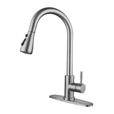 Imagem de Torneira para Pia de Cozinha em Aço Inoxidável com Extensor e Pulveriz