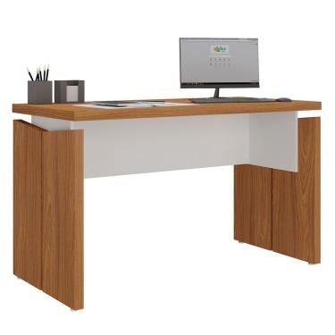 Imagem de Mesa Para Escritório Home Office 125cm Corp A06 Freijó/branco - Mpozenato