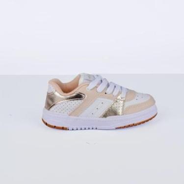 Imagem de Tênis Infantil Menina Kidy K360 Estilo Branco Moda Streetwear Moderno Confortável Anatômico Leve-Feminino