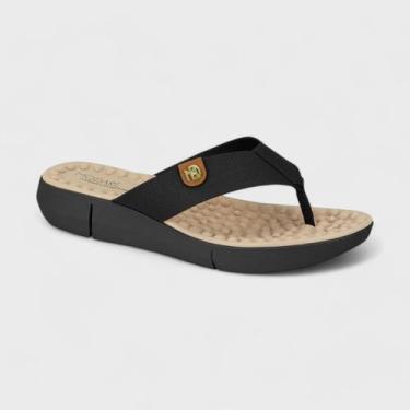 Imagem de Chinelo Modare Conforto Feminino, Preto, Camel, 36