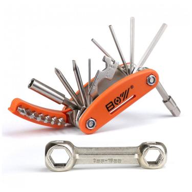 Imagem de Kit de Reparo Emergencial de Bicicleta e Bolsa de Transporte, 20 Funções, MATYKIT, Laranja