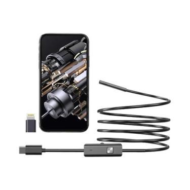 Imagem de Câmera Endoscópica HD 1080P De 8mm Com 8 Luzes LED Para iOS, Android E