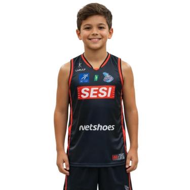 Imagem de Regata Sesi Franca Torcedor Kids Preto e Vermelho - Masculino 8-Masculino