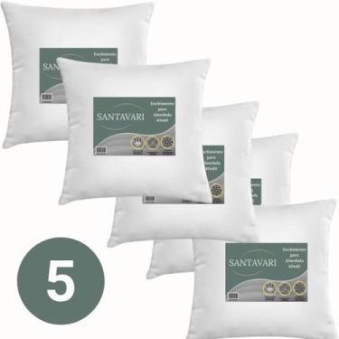 Imagem de Almofada 40x40 Enchimento Fibra Siliconada Capa TNT Macia - Santavari 