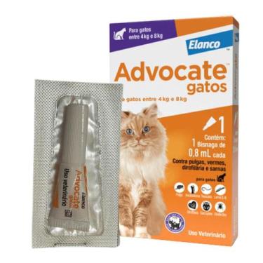Imagem de Antipulgas Advocate para Gatos de 4kg á 8kg 0,8ml - ELANCO