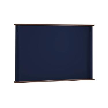 Imagem de Painel de TV para Sala 150cm Clássico 50505 Linz Móveis - Azul Petróleo/Imbuia Glazer