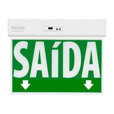 Imagem de Luminária de Emergência 38533 Segurimax Saída, Bivolt, Verde