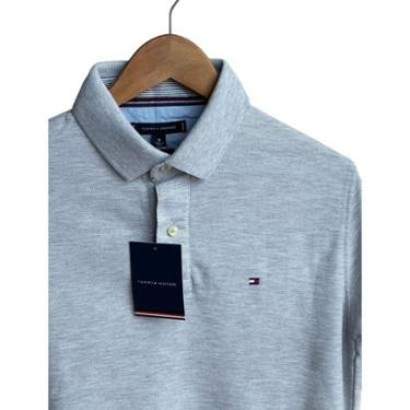 Imagem de Camisa Polo Tommy H Masculina Cinza-Masculino