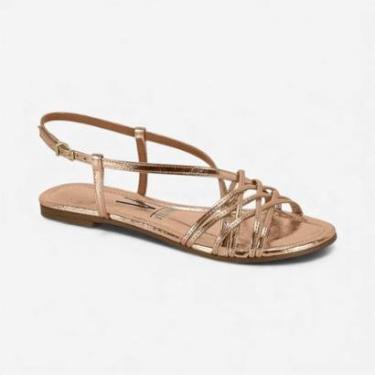 Imagem de Sandália Rasteira Vizzano Metalizada Rosê-Feminino