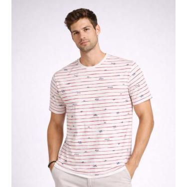 Imagem de Camiseta Masculina Básica Gola Redonda Select Bege, G, Bege