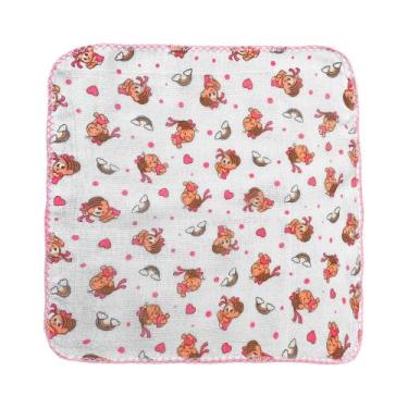 Imagem de Fraldinha Avulsa De Boca Bebê Turma Da Mônica E Cebolinha 33x33cm Com 