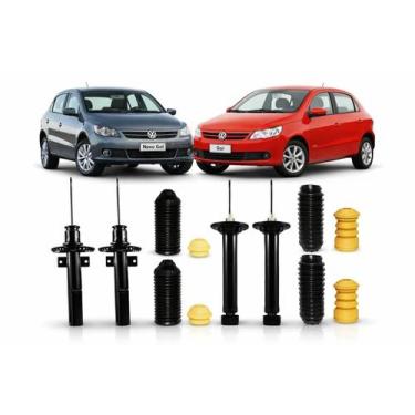 Imagem de Par de Amortecedor Gol G5 Dianteiro e Traseiro com Kit Batente e coifa