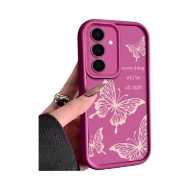 Imagem de Capa De TPU Macia Com Design De Borboleta Para Samsung Galaxy S26 S25 