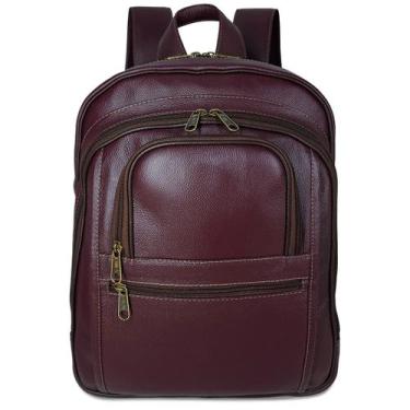 Imagem de Mochila Executiva De Couro Masculina Grande Para Notebook - Le Voyage,