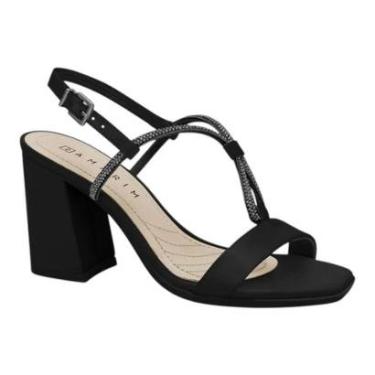 Imagem de SANDALIA RAMARIM FEMININA SALTO MEDIO CASUAL 24-41201 PRETO-Feminino