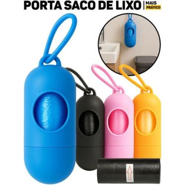 Imagem de Porta Saco De Lixo Compacto Em Plástico PP P/ Cozinha Banheiro Lavande