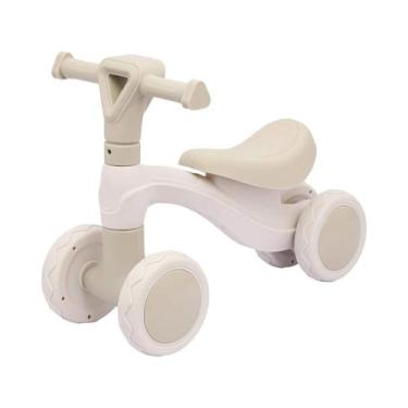 Imagem de Bicicleta Andador Infantil Equilíbrio Sem Pedal 4 Rodas cor Bege Zippy