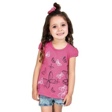 Imagem de Blusa Infantil Em Algodão Estampa Borboletas Nº 1 Ao 3 - Abrange, 2, R