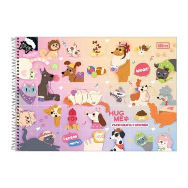 Imagem de Caderno Espiral Cartografia e Desenho Hug Me 80 Folhas Capa Dura + Ade