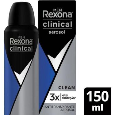 Imagem de Desodorante Aerosol Rexona Men Clinical Clean 150Ml