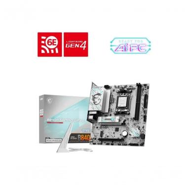 Imagem de Placa-Mae MSI B840M GAMING WIFI6E AMD AM5 DDR5 Micro ATX com Wi-Fi 6E Bluetooth 5.3 e Suporte a Ryzen