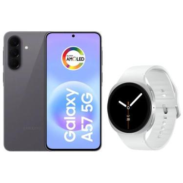 Imagem de Smartphone Samsung Galaxy A57 256GB Cinza - 5G + Smartwatch Galaxy Wat