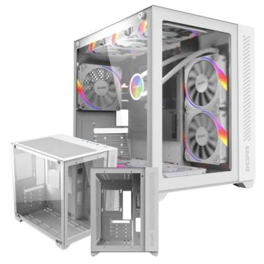 Imagem de Gabinete Gamer Forcefield Branco White Ghost Suporta Water Cooler  e 9