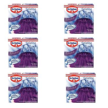 Imagem de Kit 6 Gelatina Diet 12g Sabores Dr. Oetker