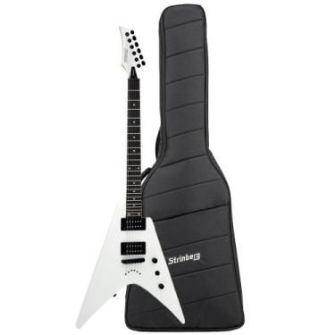 Imagem de Guitarra Flyng V Strinberg FVS450 PW Pearl White Passiva Branca