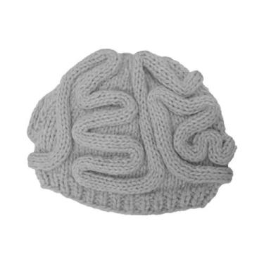 Imagem de Gorro De Lã Rosa Quente Tricotado À Mão Engraçado Presente De Feriado 