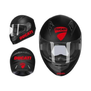 Imagem de Adesivo para Capacete Ducati, Decalque de Logo Dourado para Motociclet