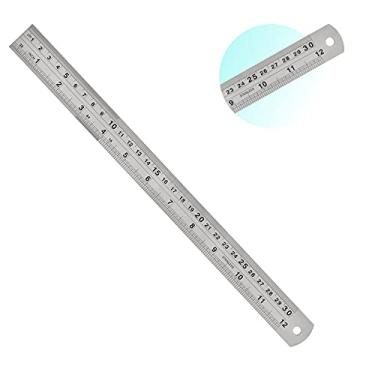 Imagem de Régua Aço Inox 30 Cm 12 Pol. Patchwork Artesanato Scrapbook