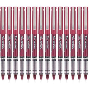 Imagem de Pilot Canetas esferográficas Precise V5, ponta extrafina, vinho, 14 unidades (13290)