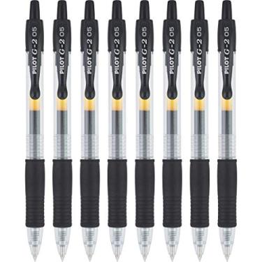 Imagem de Pilot, Canetas rolo de gel premium G2, ponta extrafina, 0,5 mm, pacote com 8, preta