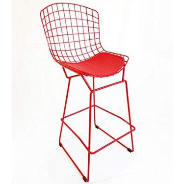 Imagem de Banqueta BERTÓIA vermelha - Poltronas do Sul