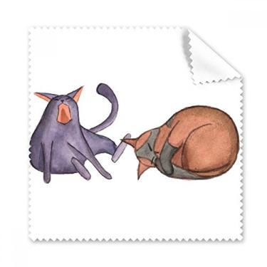 Imagem de Miaoji Pintura Aquarela Azul Gato Limpeza Pano de Limpeza Limpeza de Tela de Celular 5 peças