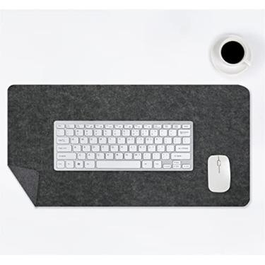 Imagem de Lifup Mouse pad antiderrapante, tapete para laptop, tapete de mesa de feltro para escritório e casa, cinza escuro 70 cm x 40 cm