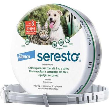 Imagem de Coleira Antipulgas Seresto Para Cães E Gatos De Até 8 Kg - Bayer