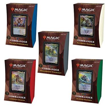 Imagem de Magic The Gathering Strixhaven Commander Deck Bundle – Includes 1 Silverquill Statement + 1 Prismari Performance + 1 Witherbloom Witchcraft + 1 Lorehold Legacies + 1 Quantum Quandrix
