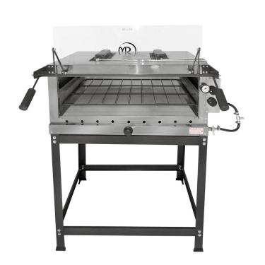 Imagem de Forno de Pizza Industrial à Gás com Infravermelho 80x60cm Inox - MR Fogões