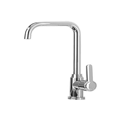 Imagem de Torneiras de cozinha prata de manípulo único pull out torneira de cozinha com furo único giratório 360 graus torneira misturadora de água, SZ5093, CN